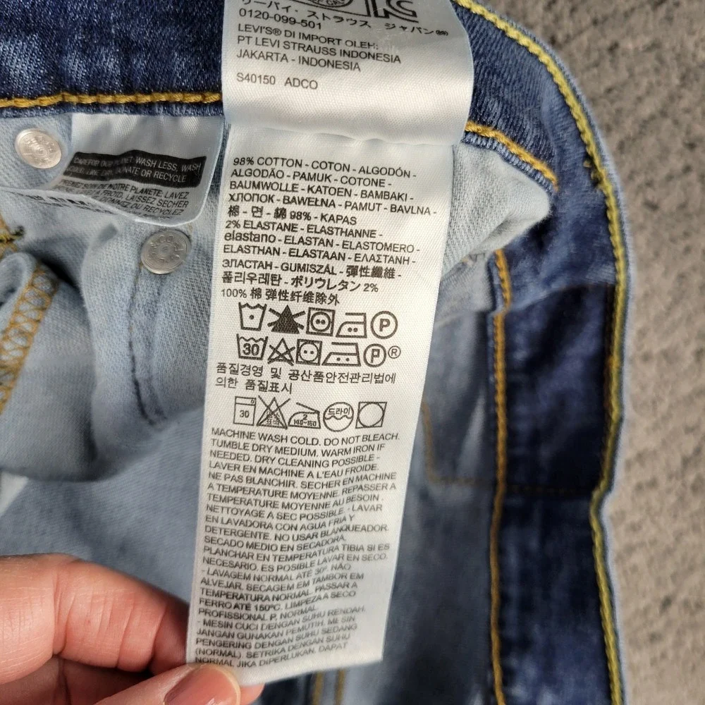 Levis 559 Jeans Mens 32x32 Blue Relaxed Fit Straight Leg Medium Wash Stretch
